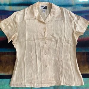 Vintage (1990's) Jennifer L Women's Silk Button Down Blouse Size: S